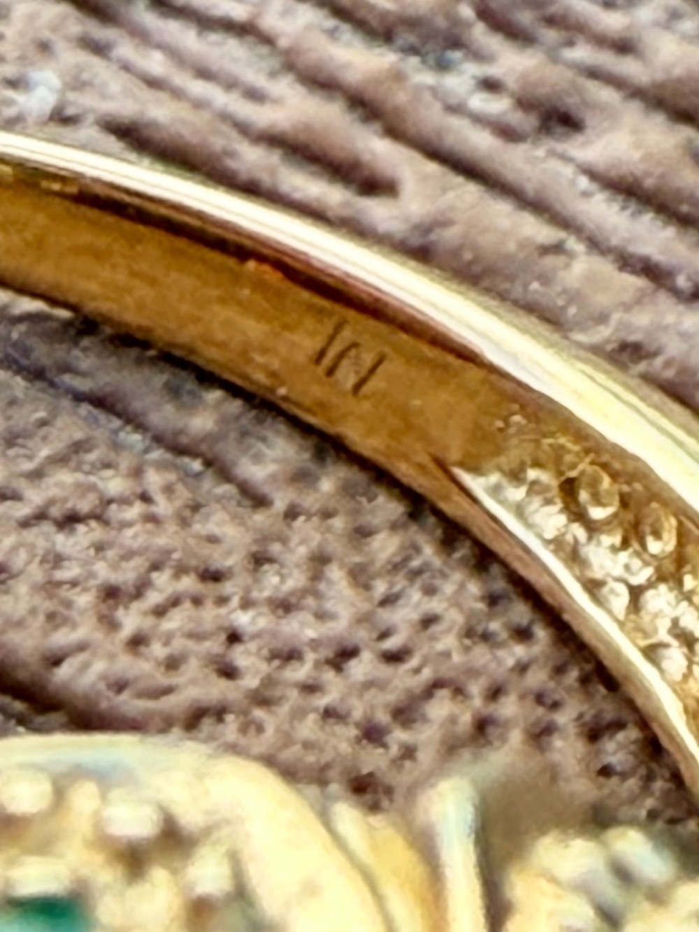 14K Yellow Gold Over Sterling Silver 3.22 CTW AAA Emerald & Diamond Ring Size 7 - Picture 6 of 14